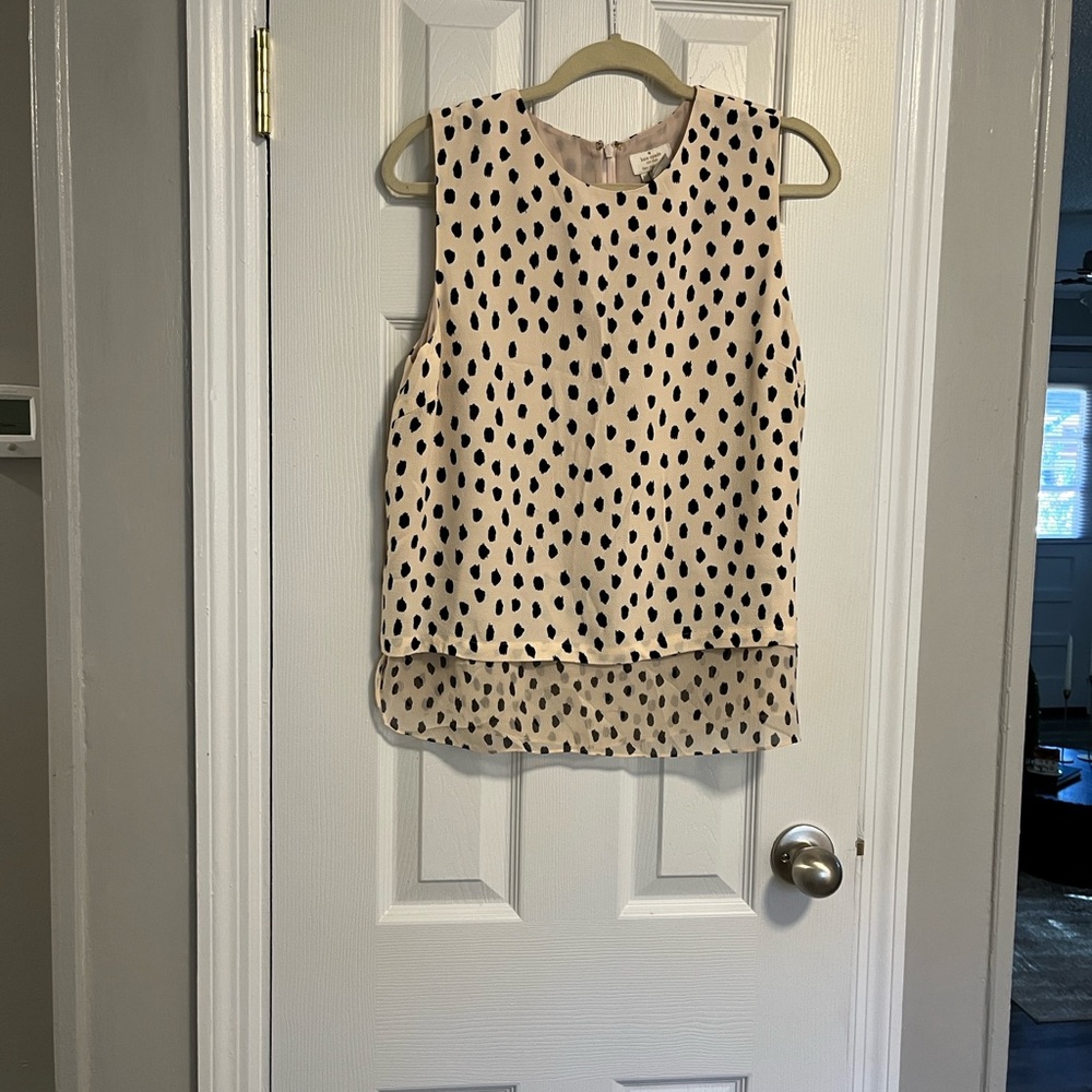 Sleeveless Top - Cream and Black